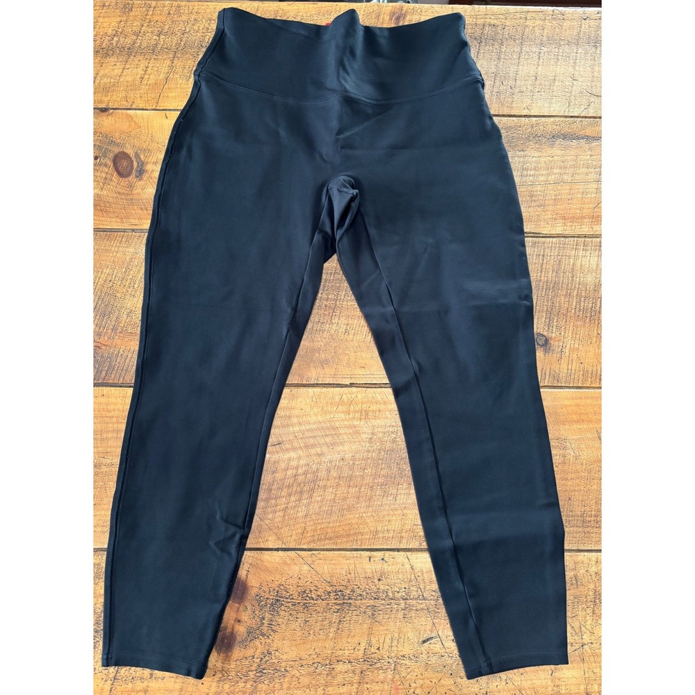 Spanx Womens Ponte Ankle Leggings‎ Black Stretchy High Waisted 20264R Size XL